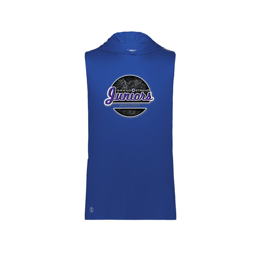 [222590.060.XS-LOGO1] Men's CoolDry Sleeveless Hoodie (Adult XS, Royal, Logo 1)