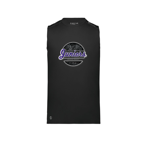 [222593.080.S-LOGO1] Men's CoolDry TankTop (Adult S, Black, Logo 1)