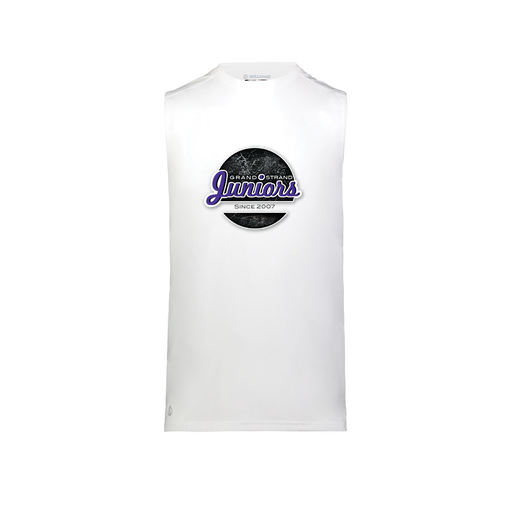 [222593.005.S-LOGO1] Men's CoolDry TankTop (Adult S, White, Logo 1)