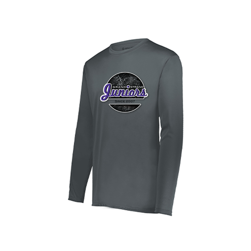 [222822.059.XS-LOGO1] Men's LS Smooth Sport Shirt (Adult XS, Gray, Logo 1)