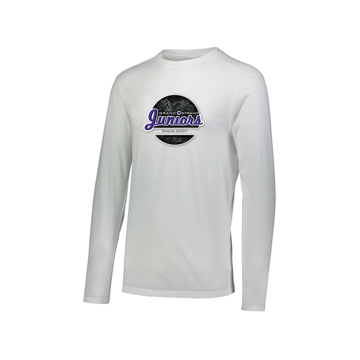 [FTLCUBWH-AXS-LOGO1] Decker Men's Tri-Blend T-Shirt - Long Sleeve (Adult XS, White, Logo 1)