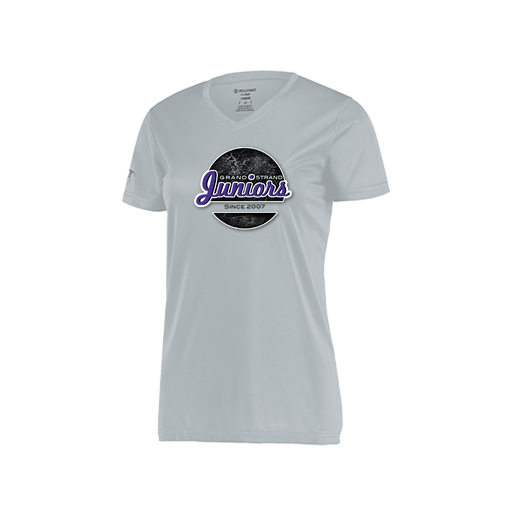 [222820.099.S-LOGO1] Ladies Movement Dri Fit Shirt (Female Adult S, Silver, Logo 1)