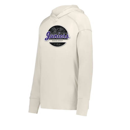 [222798-WHT-FAXS-LOGO1] Ladies Ventura Thin Knit Hoodie (Female Adult XS, White, Logo 1)